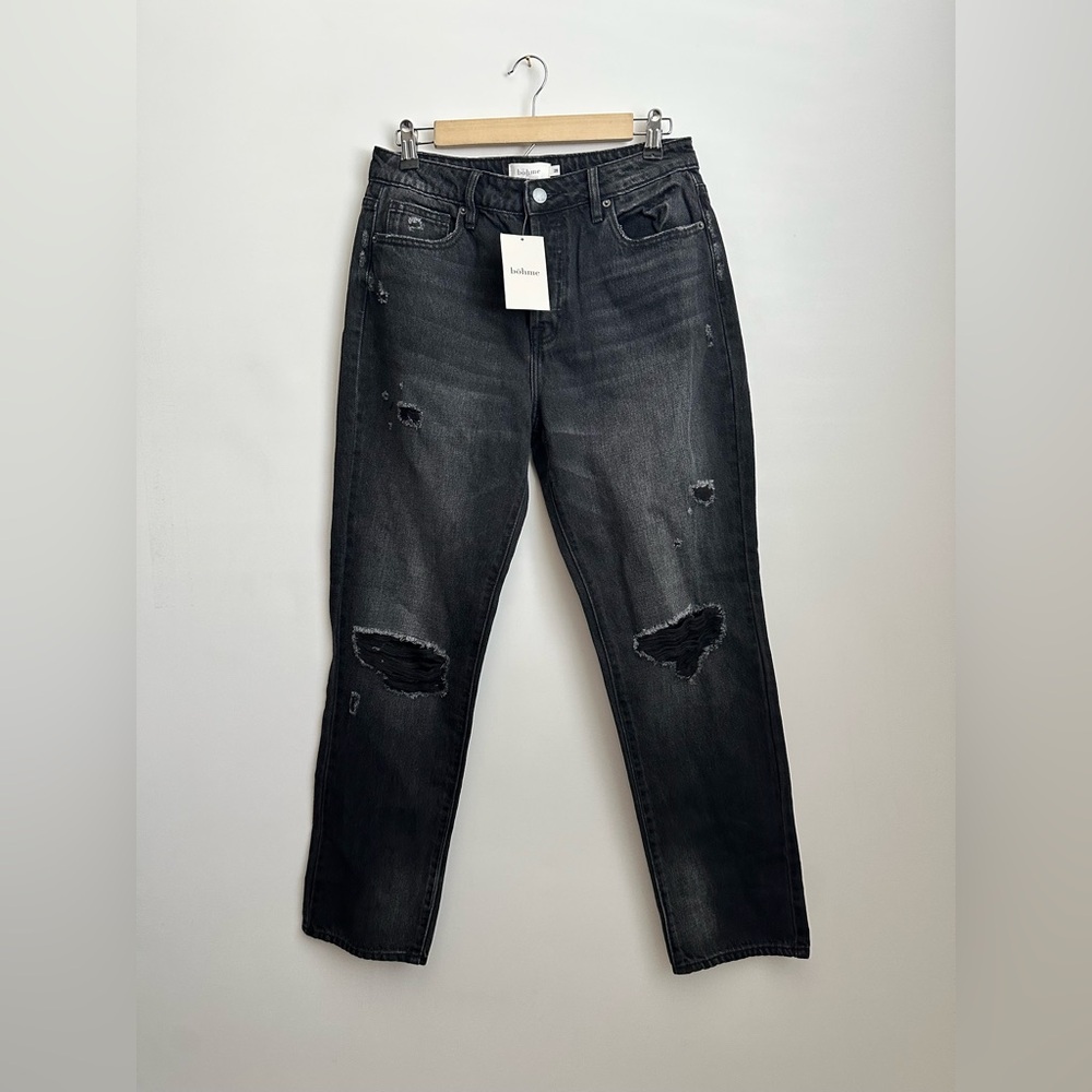 BÖHME NWT Distressed Straight Leg Button Fly Jeans Women’s Size 28